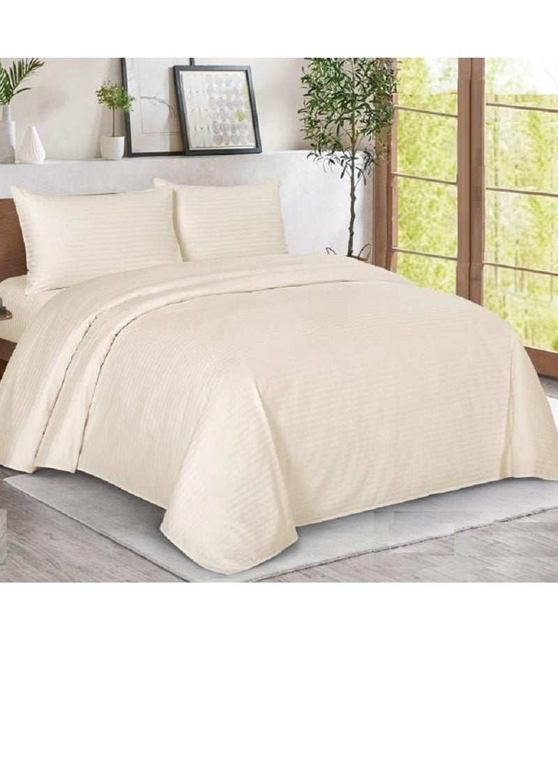 Bed sheet set with elasticated edges Classic 100 % Cotton, of 3 pieces, king size,HOTEL-L014B  - Image 2