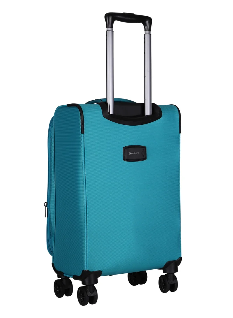 eminent Expandable Luggage Trolley Bag Soft Suitcase for Unisex Travel Polyester Shell Lightweight with TSA lock Double Spinner Wheels E777SZ Medium Checked 24 Inch Green