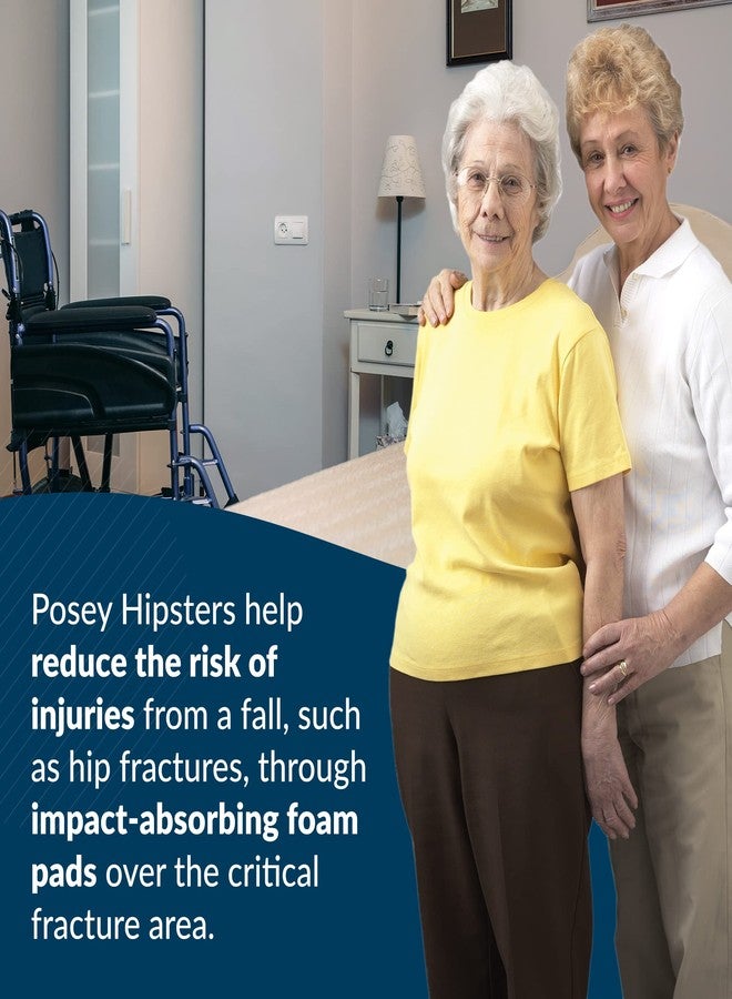 بوسي سراويل داخلية TIDI Posey Hipsters، للجنسين، مقاس كبير - الكمية: 1 - وسادات حماية الورك قابلة للغسل ومريحة ومنخفضة الارتفاع - واقيات الورك لرعاية المسنين وكبار السن والرعاية المنزلية (6016L) - Image 4