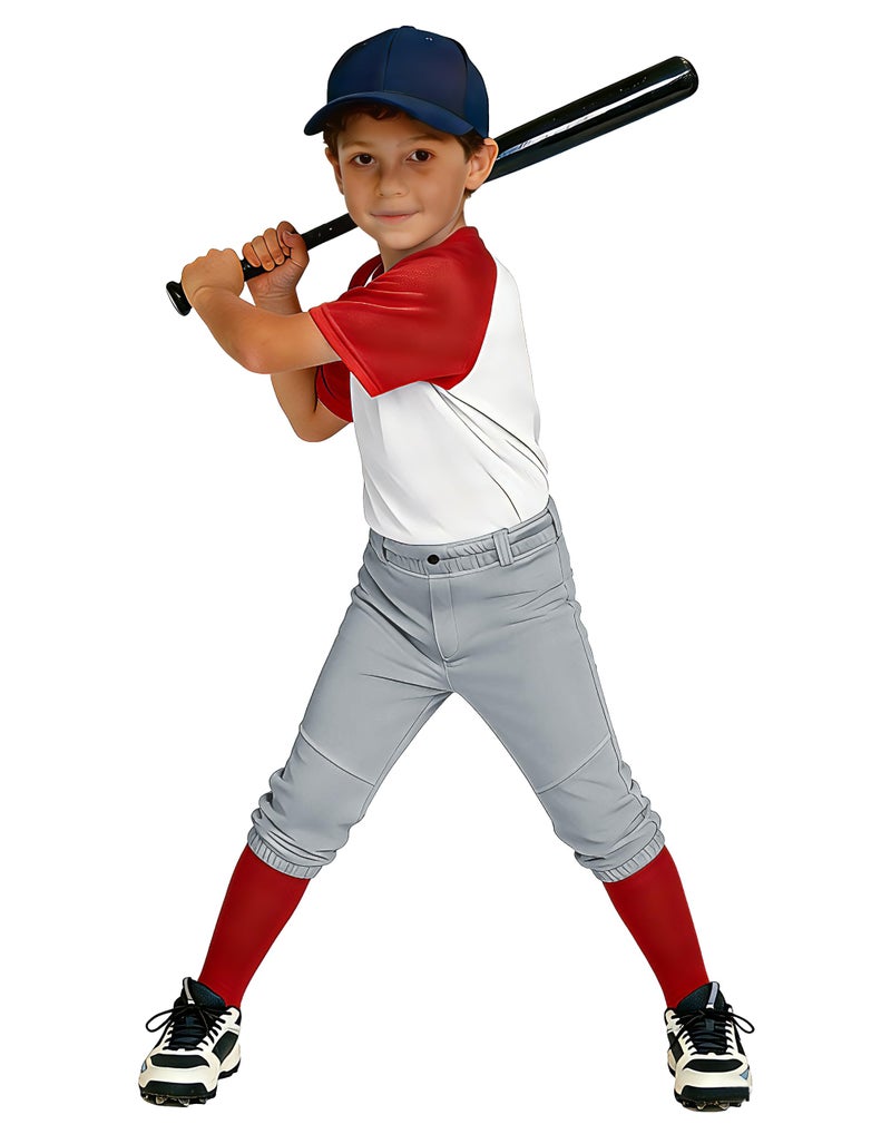 MIVEI 2T/3T/4T/5T-16Y Toddler Youth Boys Baseball Pants - Kids Gilrs Tee Ball Softball Football Pants with Belt Loop UPF50+ - Image 1
