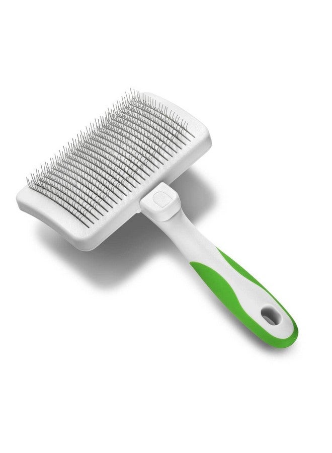 فرشاة تنظيف ذاتية التنظيف من Pet Grooming Standard للكلاب، تساعد على إزالة العقد والتشابك، مناسبة للسلالات مثل Golden Retriever وYorkshire Terriers وCocker Spaniels - أخضر ليموني - Image 2