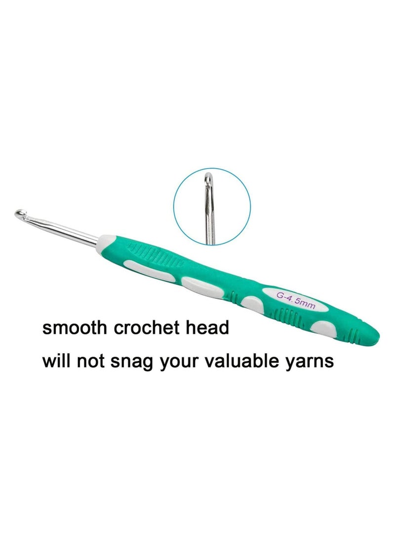 Y&D Crochet Hook, Longer Ergonomic Hook Set, Smooth Soft Grip Handles Needles Knitting for Arthritic Hands, Beginners and Experienced Crocheter, 9 PCS  - Image 5