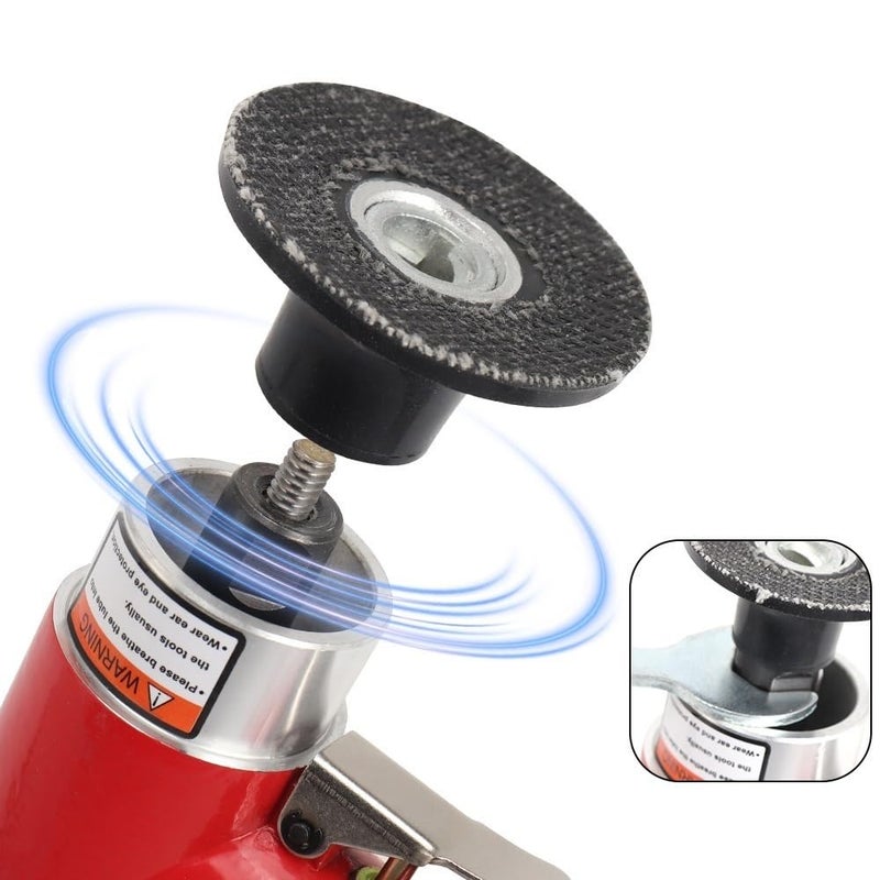 Air Angle Die Grinder 90 Degree Pneumatic Grinding Polisher 2inch Grinding Machine with Sanding Discs Tool Kit(Pink) - Image 3