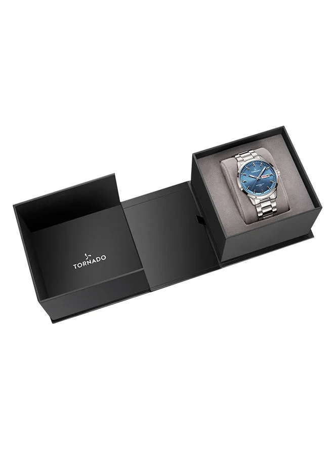 TORNADO Men's Stainless Steel Analog Watch T23001-SBSL - 43x48 mm