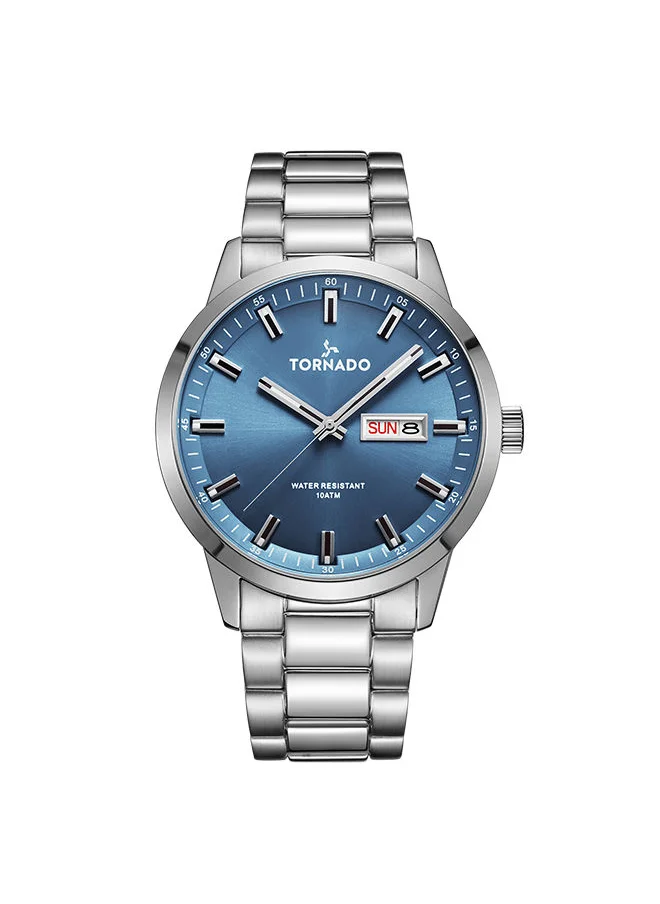 تورنيدو TORNADO SPECTRA Men's Analog Slate Blue Sunburst Dial Watch - T23001-SBSL