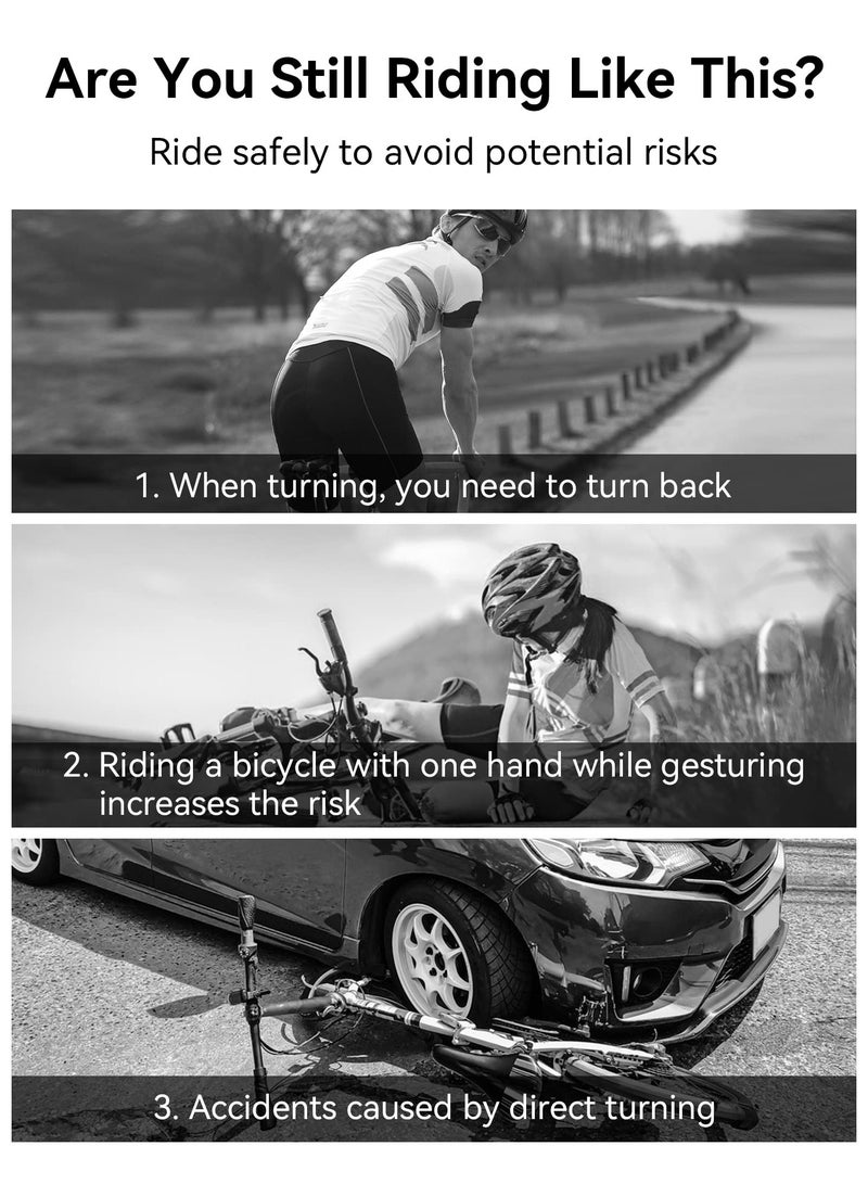 2-Piece Bicycle Mirror, [New Version] High-Definition Wide-Angle Large Handle Rearview Mirror, Explosion-Proof 360 ° Adjustable Bicycle Rearview Mirror Accessories Suitable For Electric Bicycles, Mountain Road Bicycles, Black - Image 5