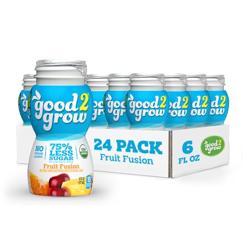 good2grow Organic Fruit Fusion Juice for Kids  Juice Bottles Bulk 24 Pack Reusable Bottle No Sugar Added  6 fl oz Pack of 24 Spill Proof Tops Not Included - Image 1