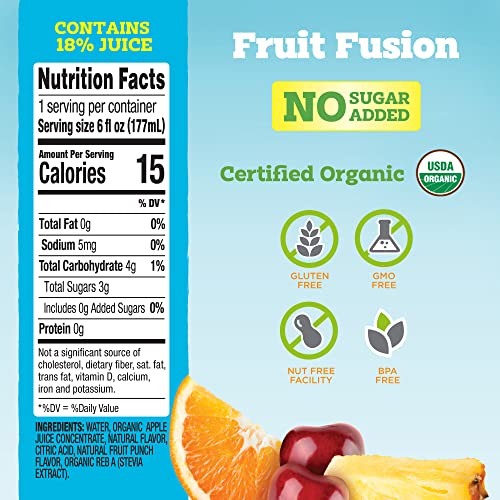 good2grow Organic Fruit Fusion Juice for Kids  Juice Bottles Bulk 24 Pack Reusable Bottle No Sugar Added  6 fl oz Pack of 24 Spill Proof Tops Not Included - Image 5