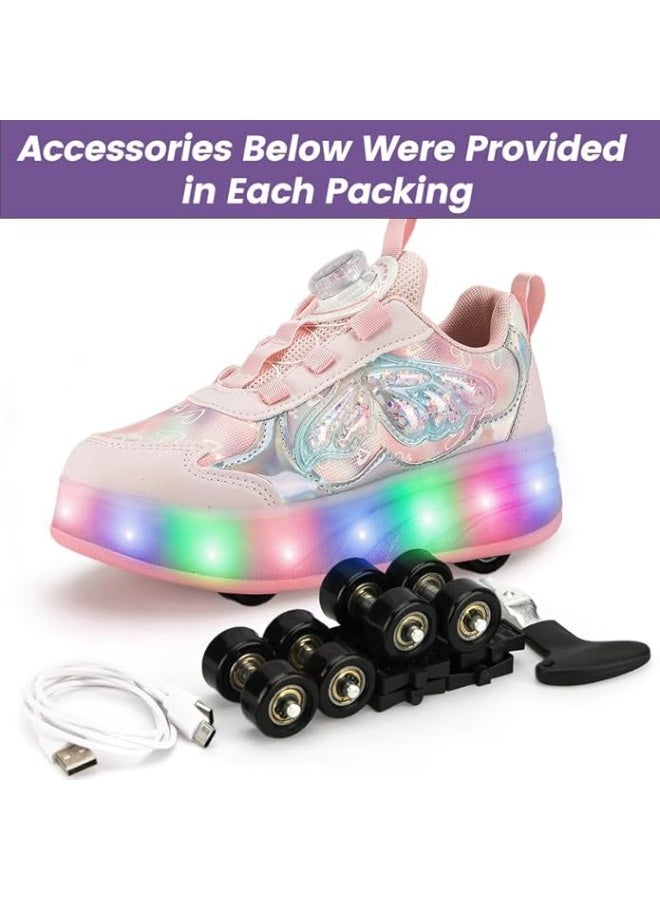 Lucky Kids Kids Roller Skates 4 Wheel Flashing Skate Shoes With Led Lights Usb Rechargeable Stylish & Fun For Boys & Girls - Image 5