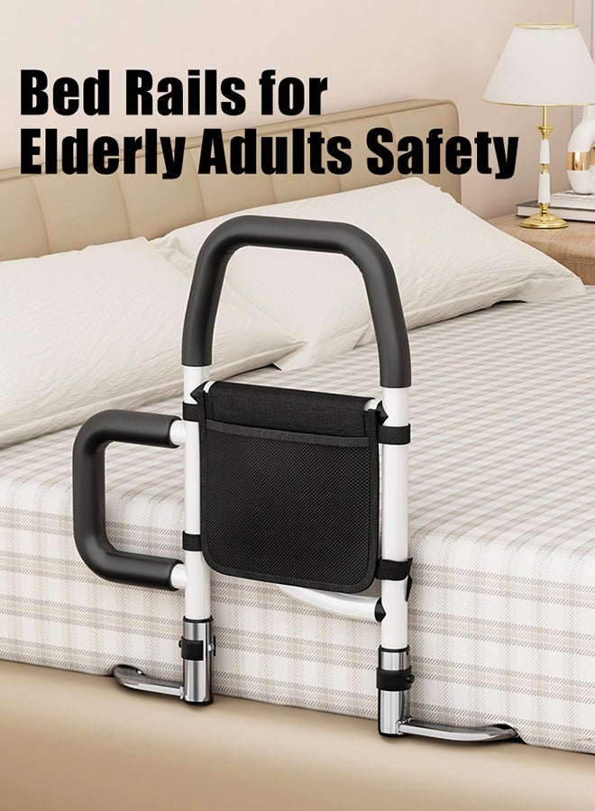 XiuWoo Bed Assist Rail Adult Bedside Standing Bar for Seniors Elderly Handicap Adjustable Fall Prevention Safety Handle Guard Long Hand Bedrail Grab Bar Cane - Image 1