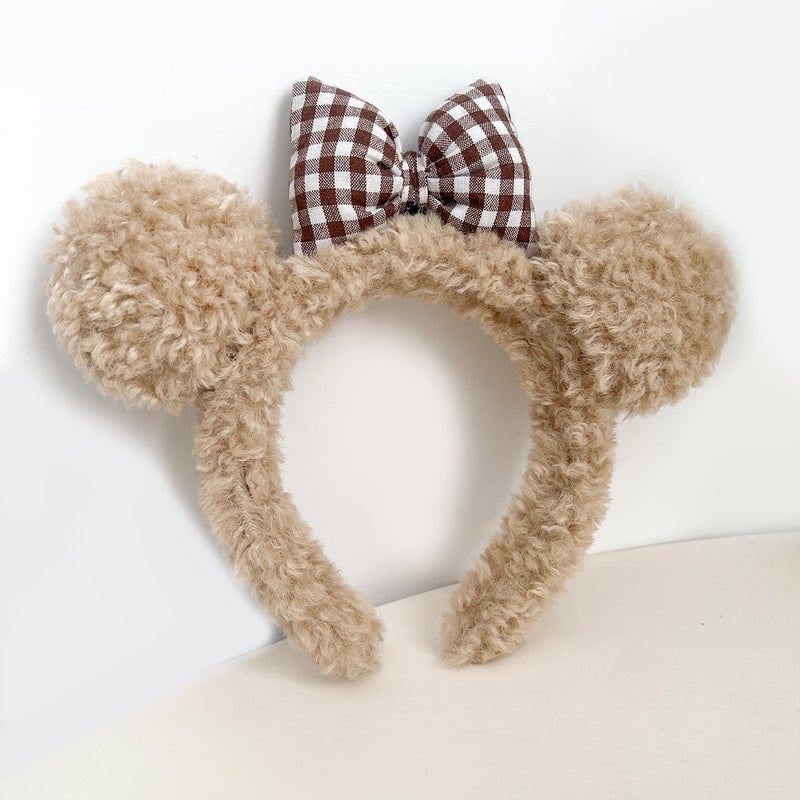 Generic Canyi Special Face Wash for Women 2024 New Autumn and Winter Headband Headband Cute Cartoon Plush Bear Kt Cat Headband G1133-2 camel