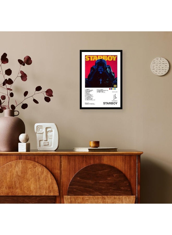 CodersParadise Coder Paradise The Weeknd Wall Poster Frames | 8x12 inch (A4 Size) | Hanging Wall Artwork Frames For Home Bedroom, Living Room and Walls Aesthetics | Framed Artworks - Image 3