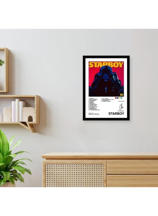 CodersParadise Coder Paradise The Weeknd Wall Poster Frames | 8x12 inch (A4 Size) | Hanging Wall Artwork Frames For Home Bedroom, Living Room and Walls Aesthetics | Framed Artworks - Image 2