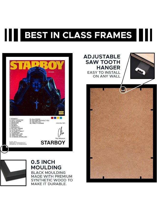 CodersParadise Coder Paradise The Weeknd Wall Poster Frames | 8x12 inch (A4 Size) | Hanging Wall Artwork Frames For Home Bedroom, Living Room and Walls Aesthetics | Framed Artworks - Image 5
