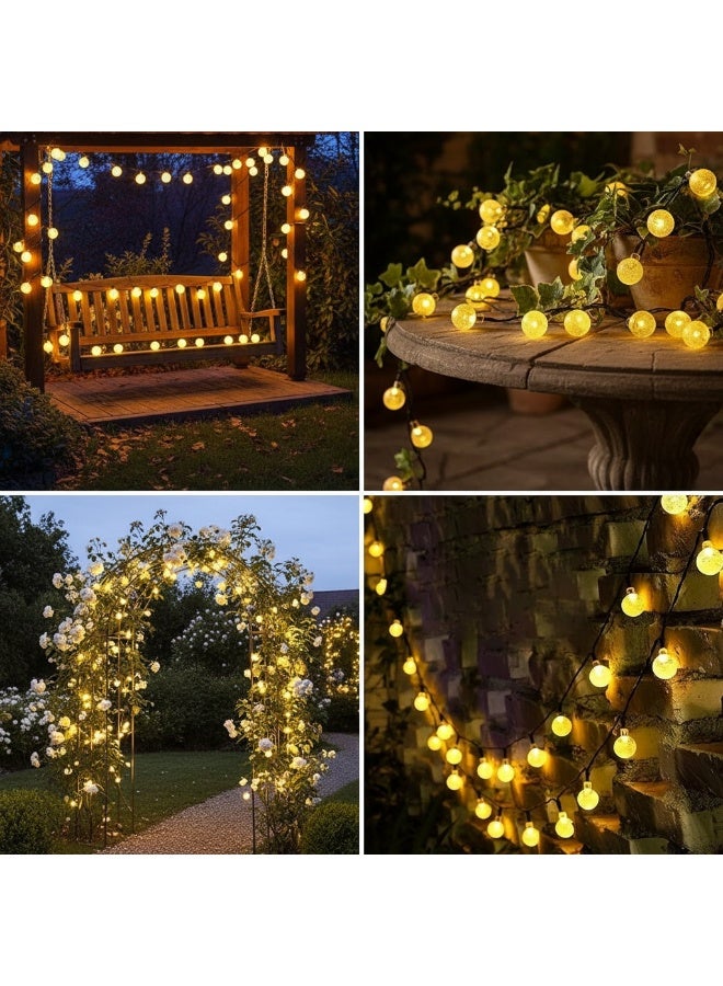 Dunekart Solar String Lights Outdoor – 30 LED Crystal Ball Fairy Lights, Waterproof Solar Garden Lights for Patio, Lawn, Balcony, Gazebo, Ramadan & Party Decoration | Warm White - Image 5
