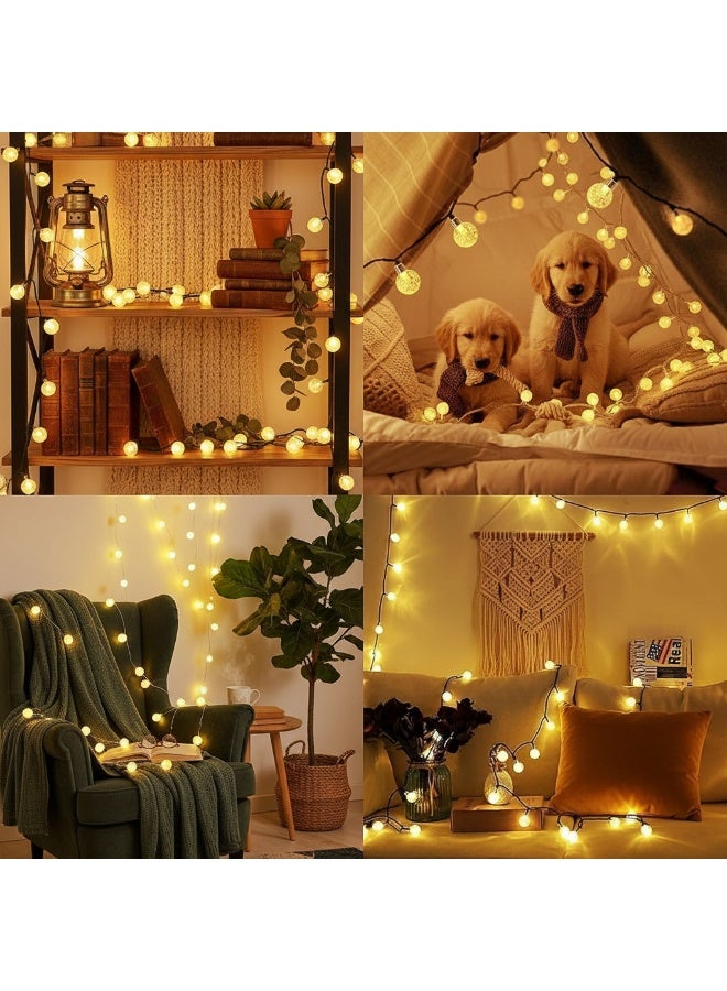 Dunekart Solar String Lights Outdoor – 30 LED Crystal Ball Fairy Lights, Waterproof Solar Garden Lights for Patio, Lawn, Balcony, Gazebo, Ramadan & Party Decoration | Warm White - Image 3