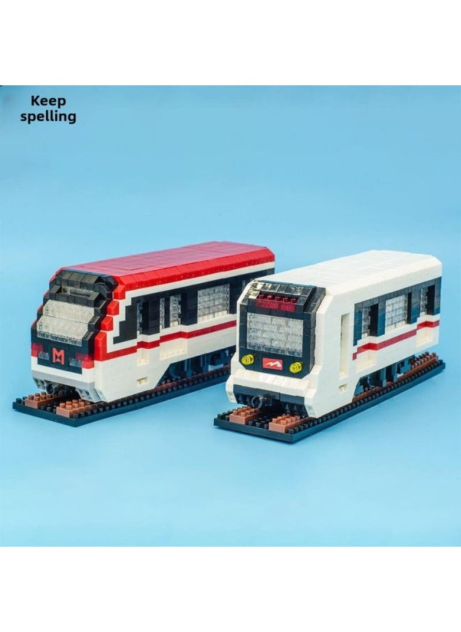 null - Has Been Scblock Building Blocks Subway Subway Toy Vehicle Puzzle Assembly-Color:SCB4053 Previous - Image 1