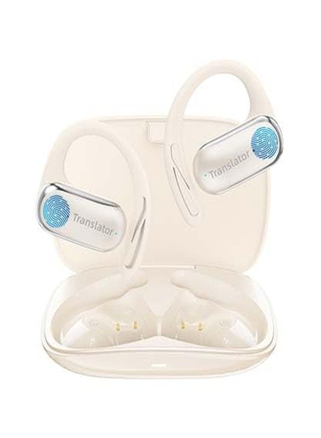 Wooask AI Translator Earbuds, 144 Language Translator Earbuds OWS 3-in-1 AI Translation Earbuds Real Time F56 Beige (No Offline Package) - Image 1