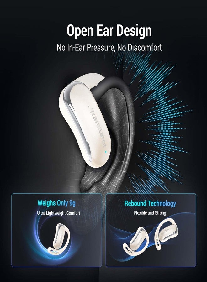 Wooask AI Translator Earbuds, 144 Language Translator Earbuds OWS 3-in-1 AI Translation Earbuds Real Time F56 Beige (No Offline Package) - Image 3
