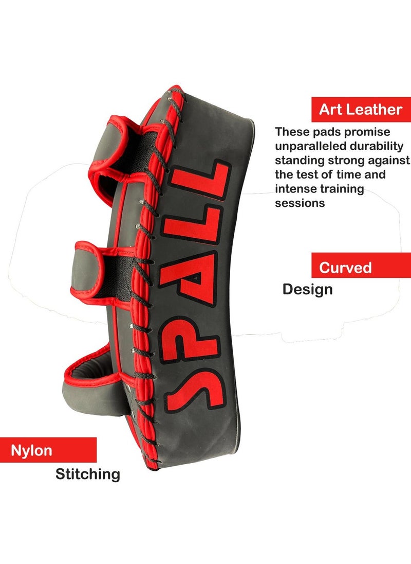 Spall Kicking Strike Shield - Curved Pad Boxing Punching Training Mitts Arm Focus Target for Martial Arts Taekwondo Karate Muay Thai UFC MMA Sanda Drill PU Leather  - Image 3