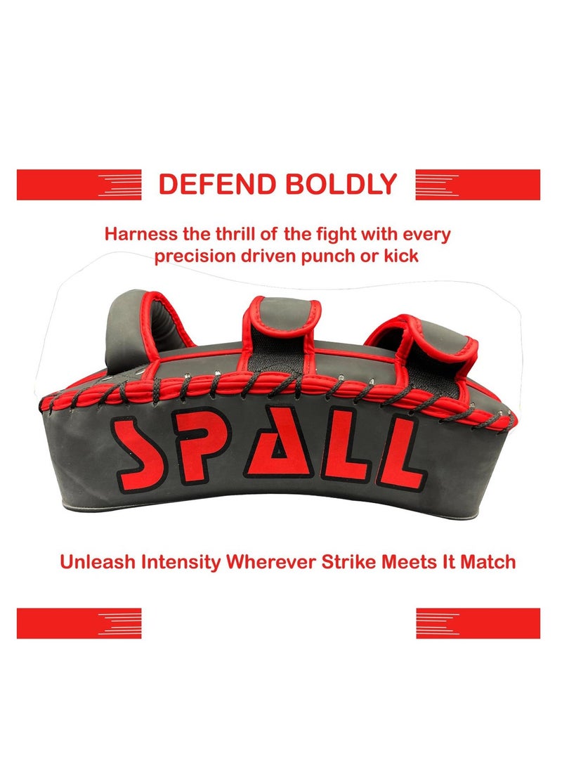Spall Kicking Strike Shield - Curved Pad Boxing Punching Training Mitts Arm Focus Target for Martial Arts Taekwondo Karate Muay Thai UFC MMA Sanda Drill PU Leather  - Image 4
