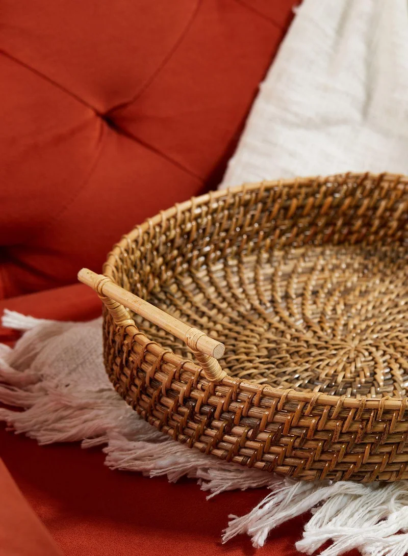 Ayra Rattan Tray With Handles