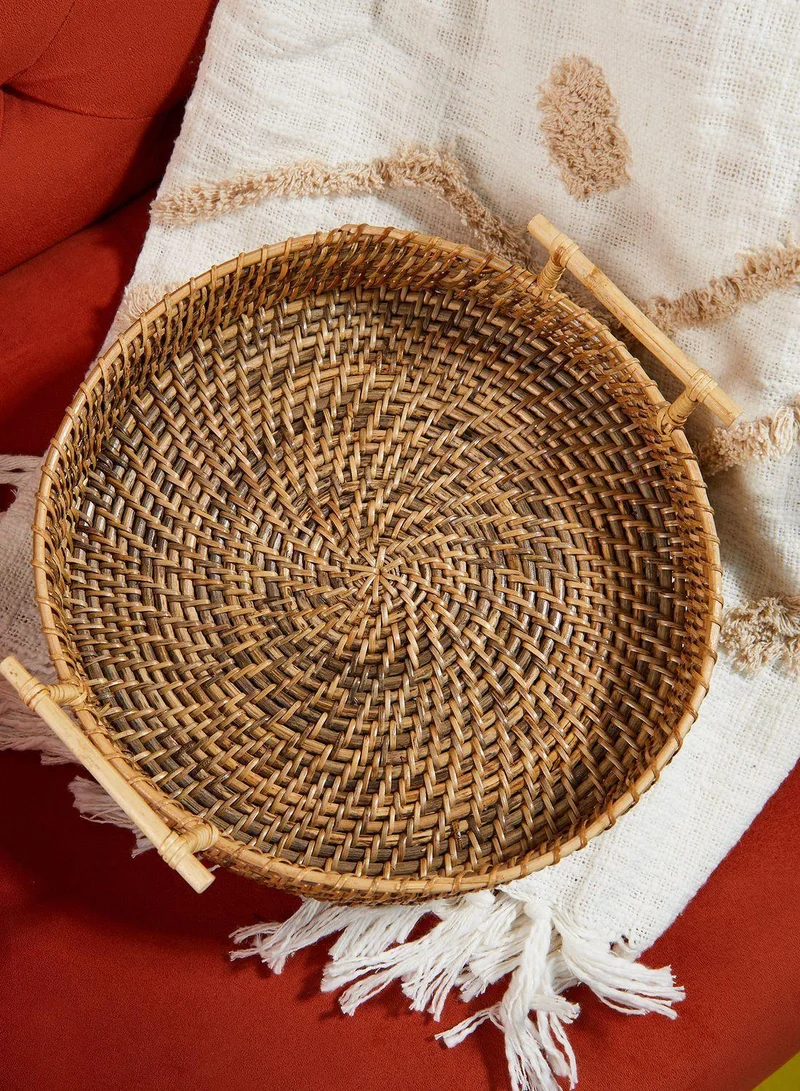 Ayra Rattan Tray With Handles