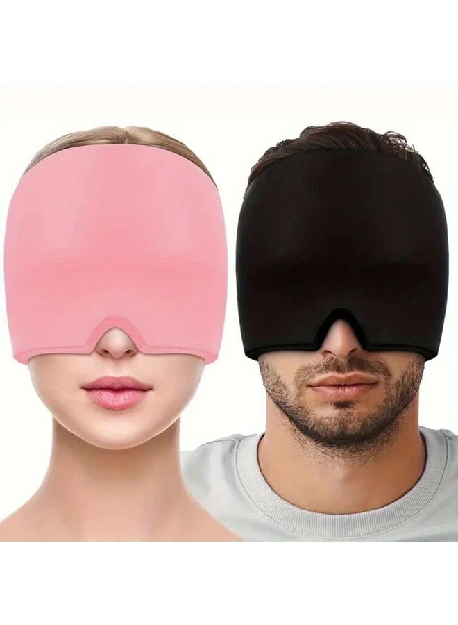 قناع العين الوردي المبرد والمرطب للرجال والنساء ناعم وخالي من الكحول للنوم المريح - Image 1