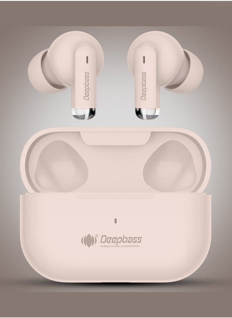 TWS-X1: StrongSignal™ Wireless Earbuds | ParticleSolve™ ANC | Android Developer Optimized | USB-C Fast Charge - Peach