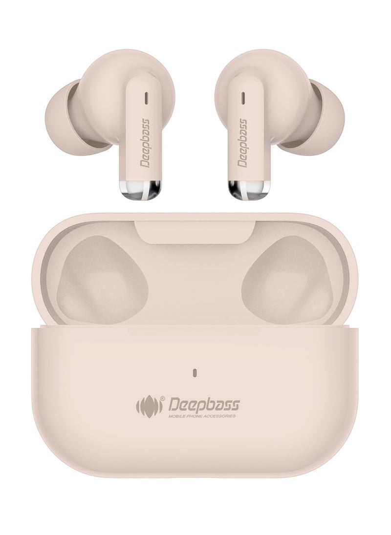 TWS-X1: StrongSignal™ Wireless Earbuds | ParticleSolve™ ANC | Android Developer Optimized | USB-C Fast Charge - Peach