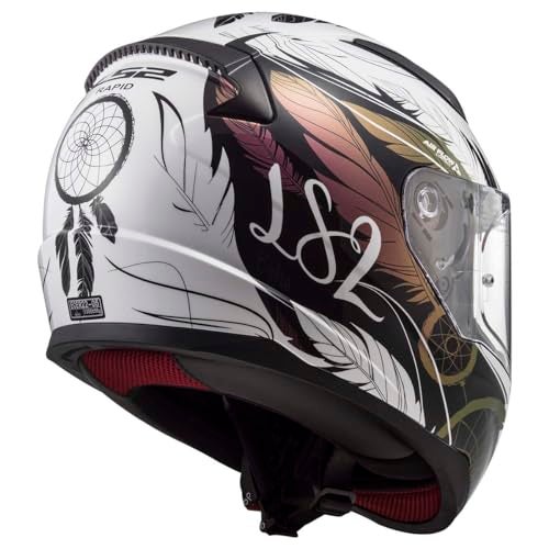LS2 Helmets Rapid II Full Face Motorcycle Helmet (Dreamcatcher Chameleon/White - 2X-Large) - Image 3