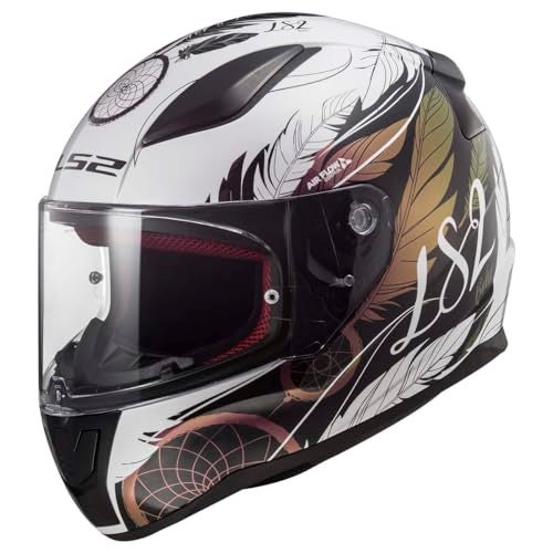 LS2 Helmets Rapid II Full Face Motorcycle Helmet (Dreamcatcher Chameleon/White - 2X-Large) - Image 1