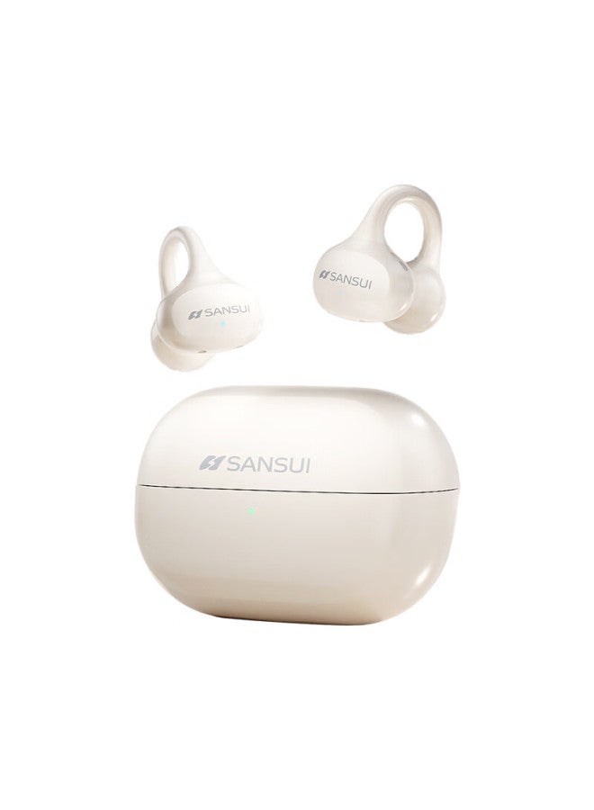 Sansui W151 Ai Translation Bluetooth Clip-on Bone Conduction Wireless Open-ear Sports Headphones Long Battery Life White - Image 5
