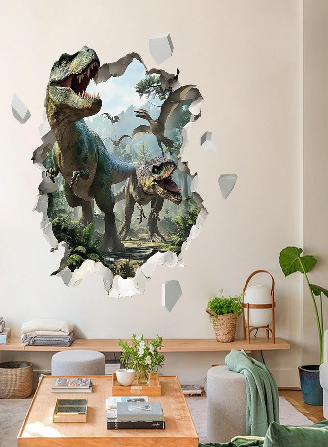 Ladinimo 3D Large Dinosaur Wall Stickers,Dinosaur Art Decor,Peel and Stick Jungle Dino Wall Decals for Kids Boys Nursery Bedroom Playroom Daycare Classroom Baby Shower Birthday Party Decor Gifts - Image 5