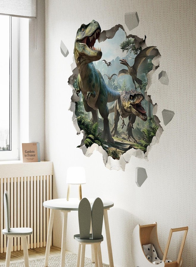 Ladinimo 3D Large Dinosaur Wall Stickers,Dinosaur Art Decor,Peel and Stick Jungle Dino Wall Decals for Kids Boys Nursery Bedroom Playroom Daycare Classroom Baby Shower Birthday Party Decor Gifts - Image 3