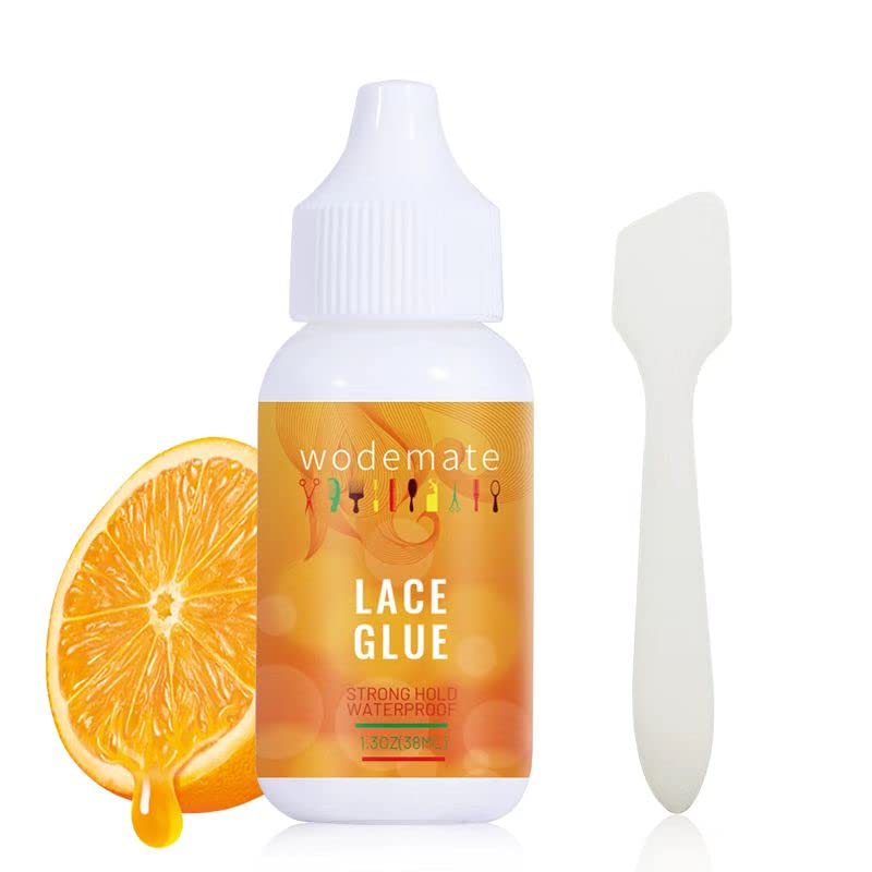 WodeMate Lace Glue for WigsAdhesive Waterproof Super Hold Hair Bonding GlueInvisible for Hair Systems Hairpiece Replacement PolyToupee Systems 38ML 
