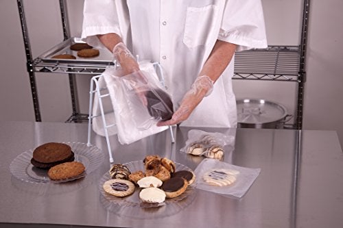 Elara PB-SS67 HDPE Disposable Saddle Pack Sandwich Bag with Flip Top Closure, 6-1/2" Width x 7" Height, Clear, Case of 2000 - Image 2