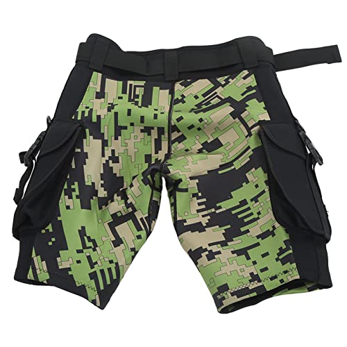 EVTSCAN 2.5mm Neoprene Wetsuit Pants, with Two Side Pockets, Adjustable Waistband Buckle, Men's Camouflage Green Diving Shorts for Swimming, Surfing, Snorkeling, Paddleboarding or Beach Volleyball - Image 1