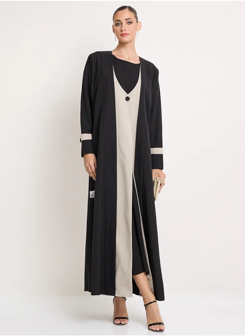 Rosette Abaya Royal Blazer Jacket with buttons style