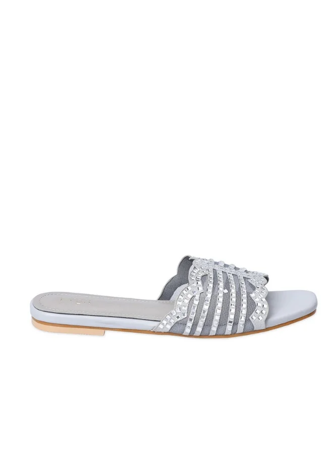 Mesh Diamante Slide Sandal MY 258