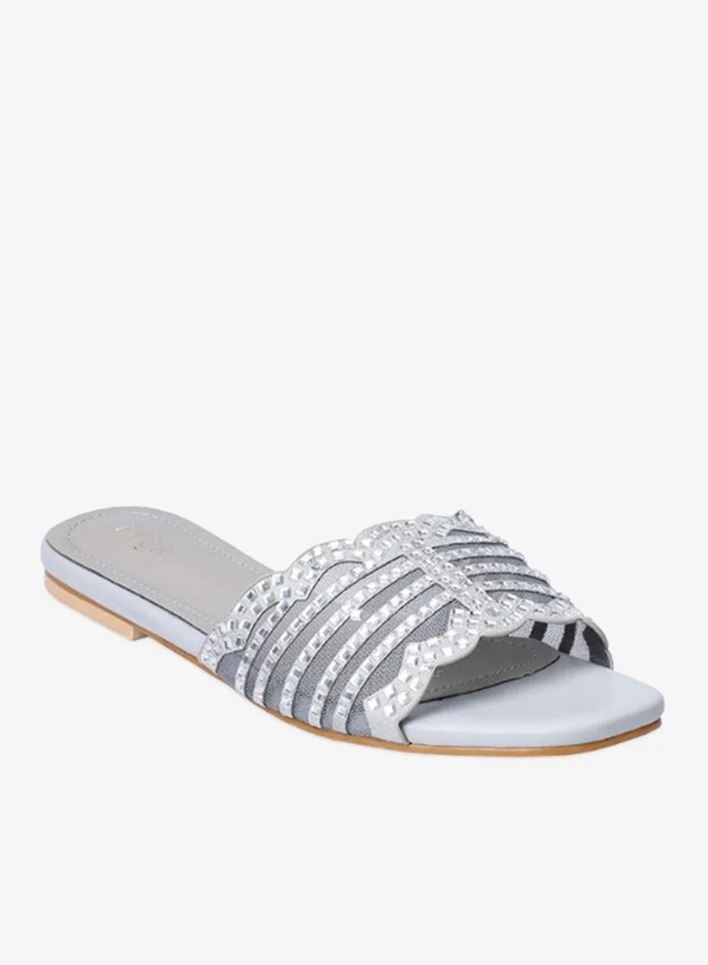FYOR Mesh Diamante Slide Sandal MY 258