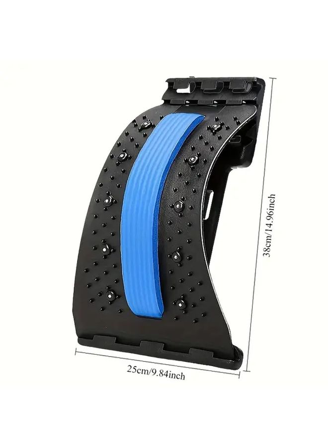 Blue Multi Layer Back Support With Lumbar Massager For Chair And Car Use - Image 3