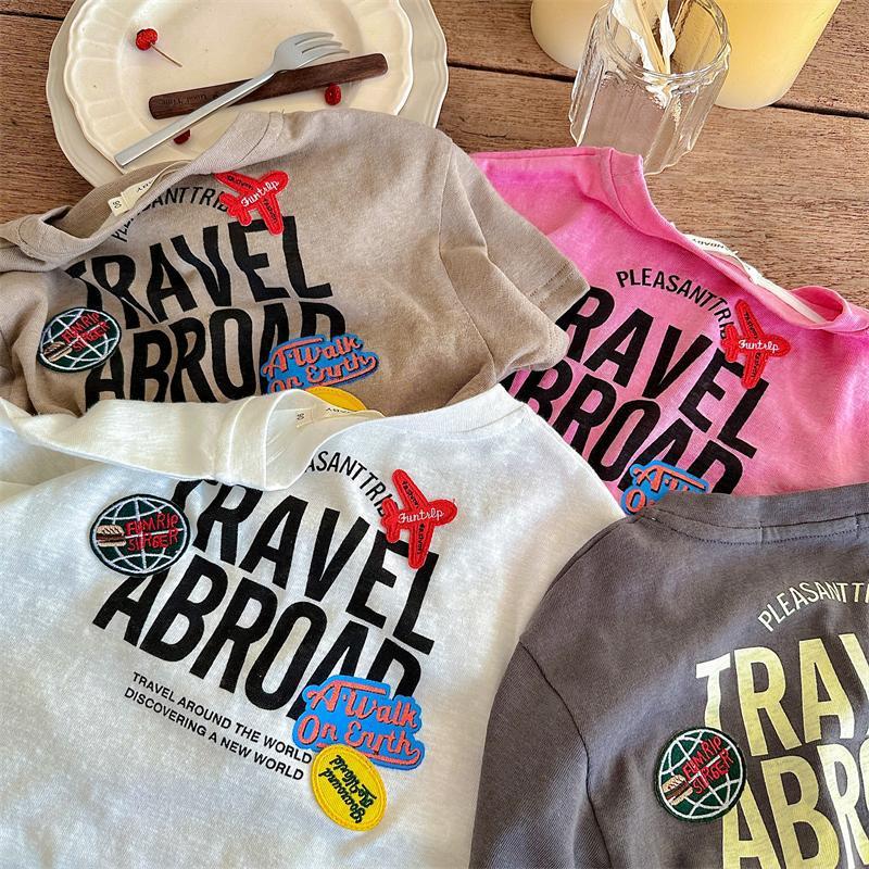 Children'S Short-Sleeved T-Shirt Summer Boys And Girls Thin Label Printing Short-Sleeved Baby'S Personalized Half-Sleeve T0039A033 - Image 2