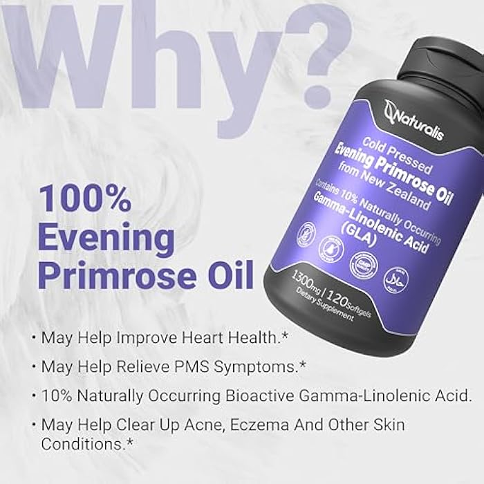 Naturalis Evening Primrose Oil (1300mg) | Natural from New Zealand | Non-GMO, Soy & Gluten Free, Zero Filler | 120 Softgels - Image 4