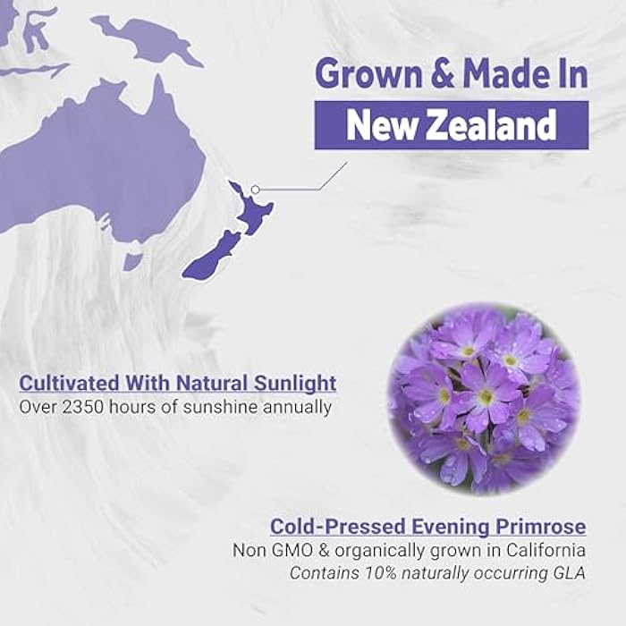 Naturalis Evening Primrose Oil (1300mg) | Natural from New Zealand | Non-GMO, Soy & Gluten Free, Zero Filler | 120 Softgels - Image 5