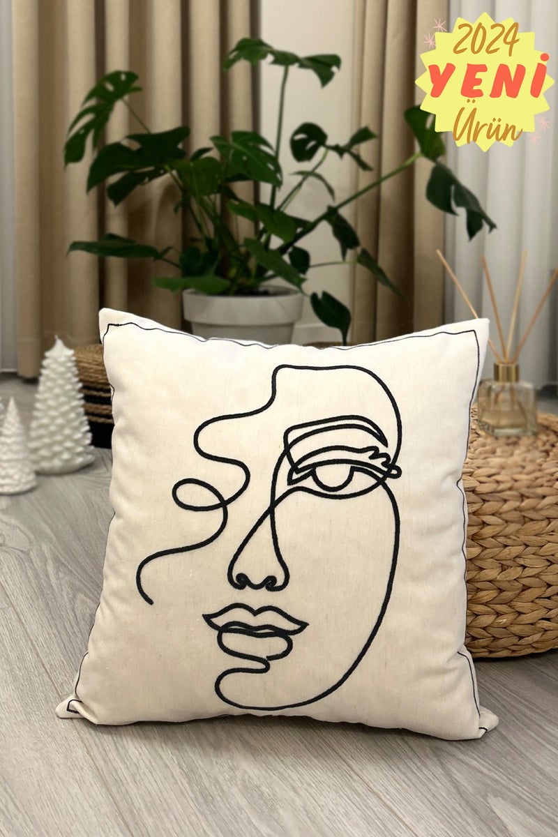 Filamente Special Design Real Punch Punch Pattern Bohemian Cushion Cover Beige  - Image 1