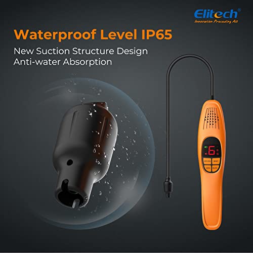 Elitech كاشف تسرب المبردات Elitech، كاشف تسرب الفريون، كاشف تسرب الغاز الهالوجيني للسيارات للغازات R134A R410A R1234YF R600a R290 CFCs HCFCs HFCs HCs HFOs، LD-100+ - Image 3