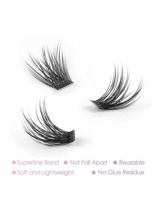 WONSIS Carlary Diy Eyelash Extension Individual Lashes 3D Effect Reusable 40 Cluster Lashes C Curl Fluffy Wispy Individual Eyelash Clusters For Home Eyelash Extensions (Fluffy12Mm) 40 Count (Pack Of 1) - Image 3