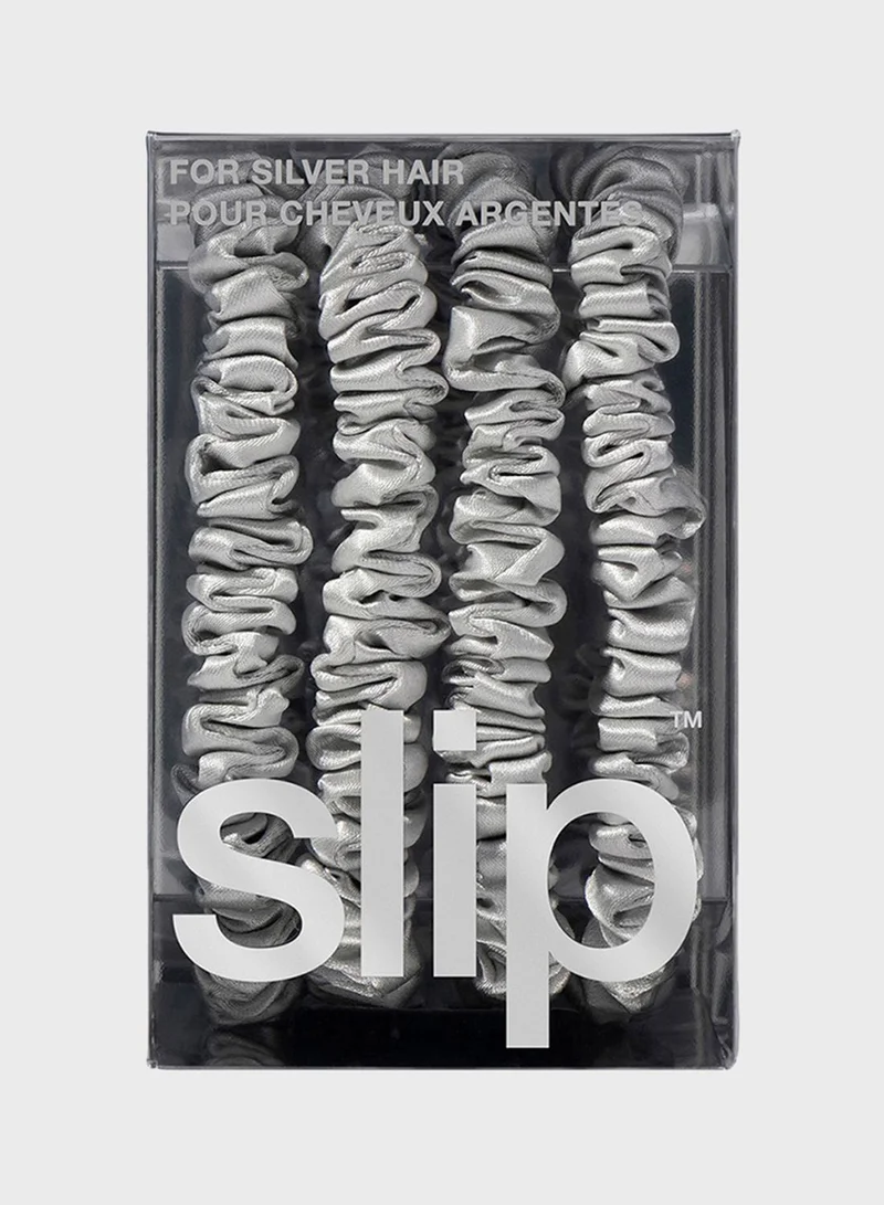 SLIP skinny scrunchies - set of 4