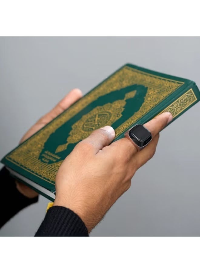 iQIBLA ZIKR METAL RING - Model M02 - 20mm - Rose Gold - Image 3